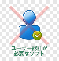 ユーザー認証が必要なソフト