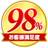 お客様満足度98%!